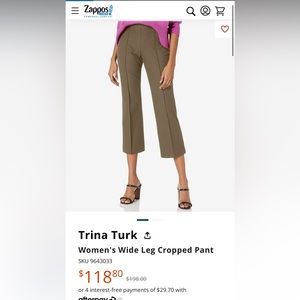 Dark Brown Trina Turk Trousers dress pants